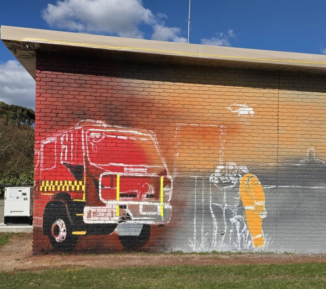 LIVE Public Mural – Upper Beaconsfield Fire Brigade