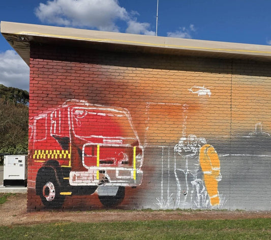 LIVE Public Mural – Upper Beaconsfield Fire Brigade